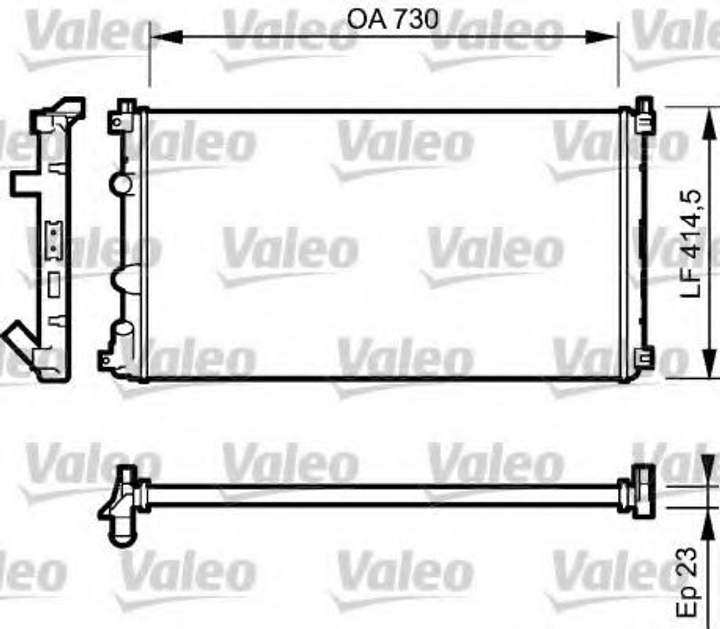 Радиатор охлаждения RENAULT MASTER II PH.2 2.5 DCI (выр-во VALEO) Valeo (732917) - изображение 1