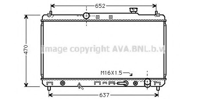 Радіатор охолодження CAMRY 22i AT 96-01(вир-во AVA) Ava (TO2236) - зображення 1