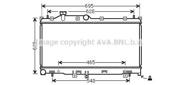 Радиатор охлаждения SUBARU FORESTER 3/13+ (Ava) Ava (SU2110) - изображение 1