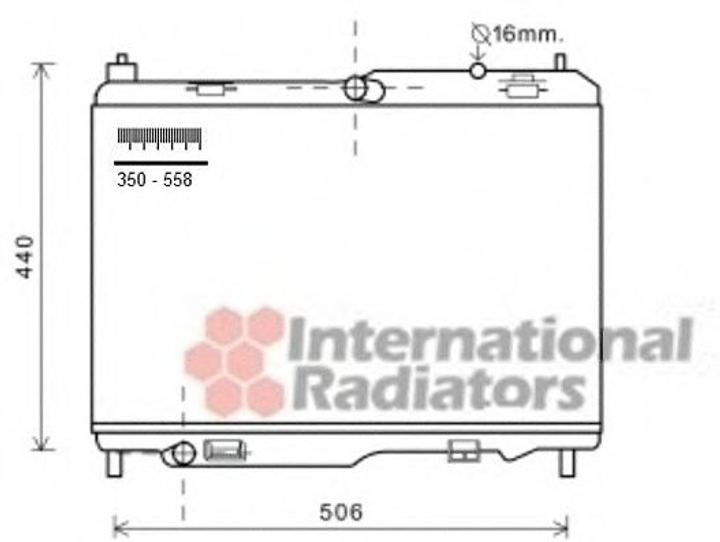 Радиатор охлаждения FORD B-MAX (CB2) (12-)/FORD FIESTA VI (CB1) (08-) (Van Wezel) Van Wezel (18002442) - изображение 1