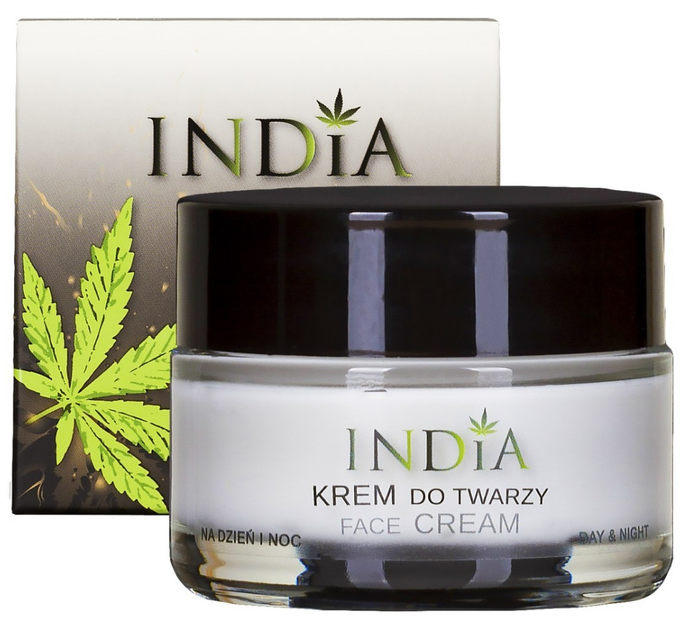 Крем для обличчя India Face Сream For All Skin Types With Hemp Oil 50 мл (5903707352210) - зображення 2