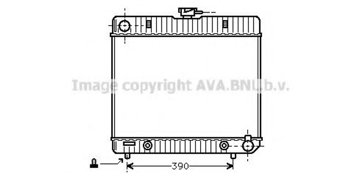 Радіатор охолодження двигуна MB W123 23/28 AT 76-85 (Ava) Ava (MS2043) - зображення 1