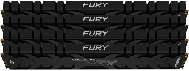 Оперативна пам'ять Kingston Fury DDR4-3200 131072 MB PC4-25600 (Kit of 4x32768) Renegade Black (KF432C16RBK4/128) - зображення 2