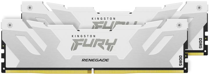 Оперативна пам'ять Kingston FURY DDR5-6400 32768MB PC5-51200 (Kit of 2x16384) Renegade 1Rx8 White (KF564C32RWK2-32) - зображення 2