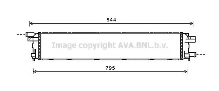 Радиатор, Система охлаждения двигателя Ava (AI2361) - изображение 1
