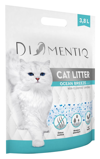 Żwirek dla kota Diamentiq Cat litter Ocean Breeze silikonowy niezbrylający 3.8 l (5901443122135) - obraz 3