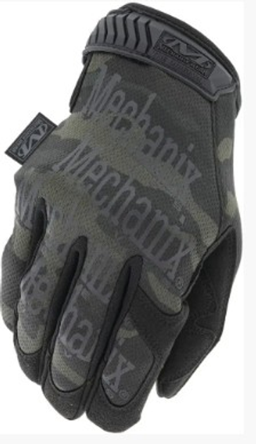 Армейские перчатки всу чёрные с сенсорными пальцами тактические Mechanix The Original, камуфляж чёрный мультикам, 68614855-L - изображение 2