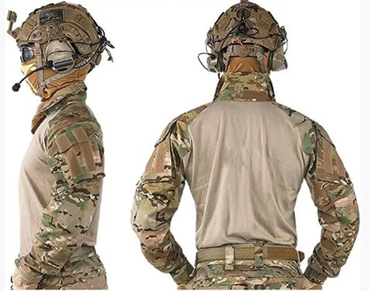 Боевая тактическая военная рубашка зсу multicam мужская с налокотниками IDOGEAR G3 Combat, 5248664-XXL - изображение 2