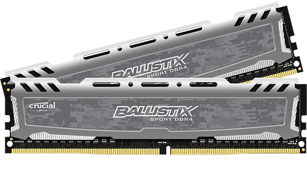Оперативная память Crucial DDR4-2400 16384MB PC4-19200 (Kit of 2x8192) Ballistix Sport LT (BLS2C8G4D240FSB) - Фото 1 Оперативная память Crucial DDR4-2400 16384MB PC4-19200 (Kit of 2x8192) Ballistix Sport LT (BLS2C8G4D240FSB) - изображение 1