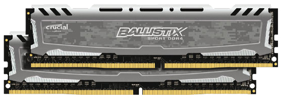 Оперативная память Crucial DDR4-2400 16384MB PC4-19200 (Kit of 2x8192) Ballistix Sport LT (BLS2C8G4D240FSB) - Фото 2 Оперативная память Crucial DDR4-2400 16384MB PC4-19200 (Kit of 2x8192) Ballistix Sport LT (BLS2C8G4D240FSB) - изображение 2