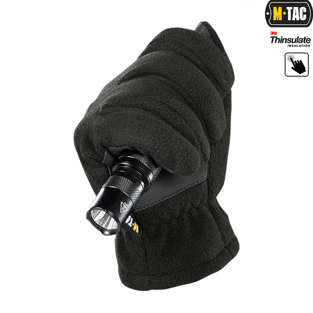 M-Tac рукавички Fleece Thinsulate Black M - зображення 2