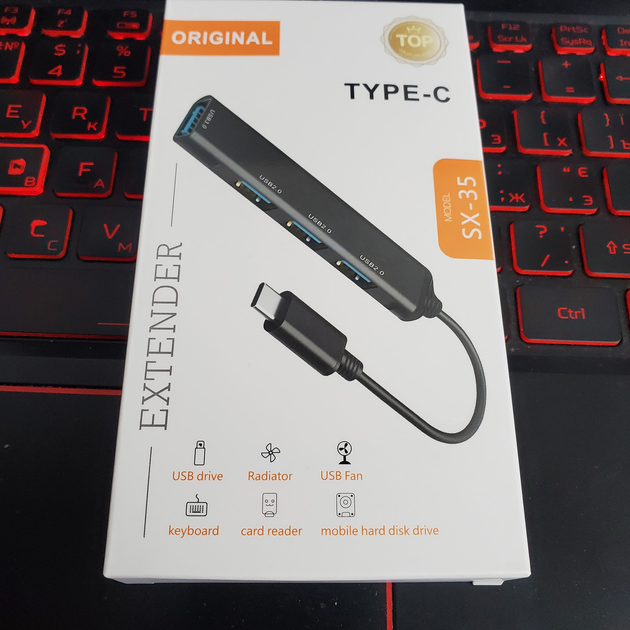 Переходник Extender SX - 35 4in1 adapter (Type - C to USB3.0 USB2.0*3 ...