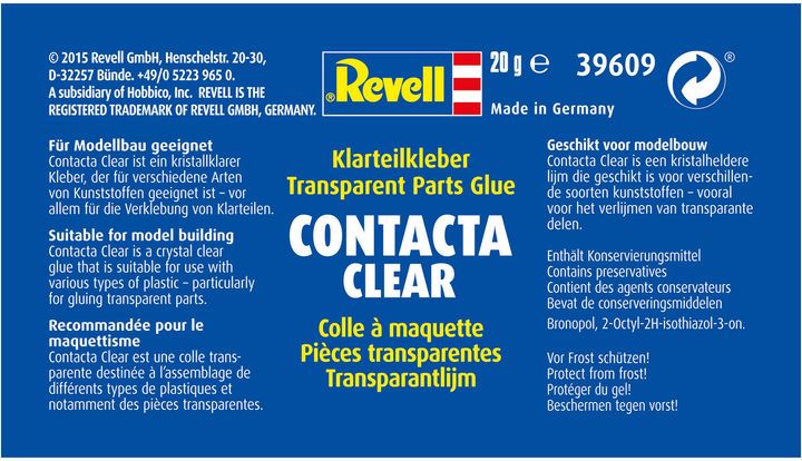 Клей Revell Contacta Clear профессиональный для прозрачных деталей 20 г ...