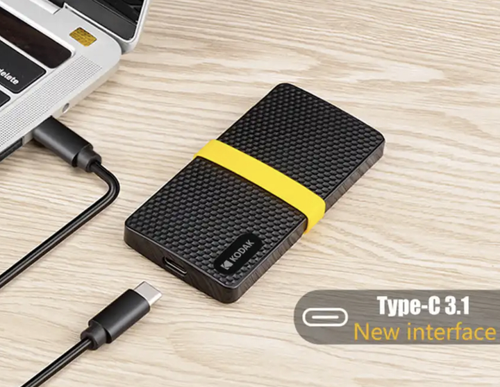 Внешний SSD накопитель Kodak X200 512Gb USB 3.1 Black + кейс - изображение 4