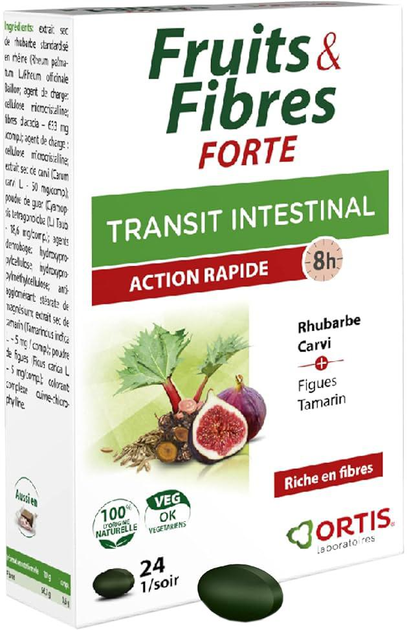 Дієтична добавка Ortis Fruits And Fibres Forte 24 таблеток (5411386890645) - зображення 1