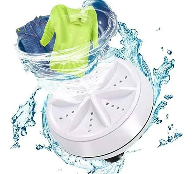 Портативная ультразвуковая стиральная машина мини TURBINE WASH Белый (2918610816714) - изображение 2