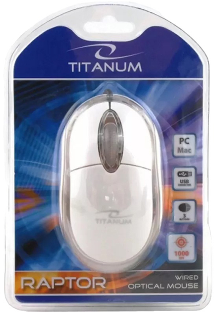 Mysz Esperanza Titanum TM102W USB White - obraz 2