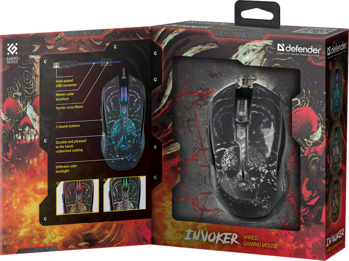 Миша Defender Invoker GM-947 USB Black (4714033529471) - зображення 10
