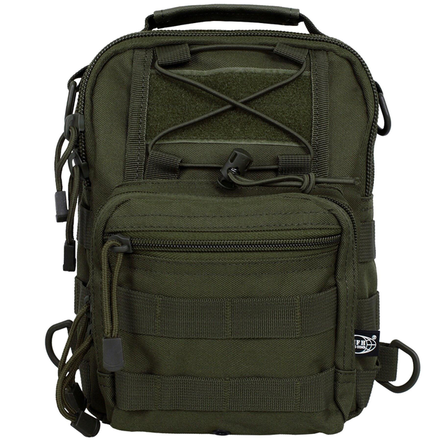 Рюкзак однолямочний через плече Shoulder Bag, "MOLLE" Оливковий - зображення 2