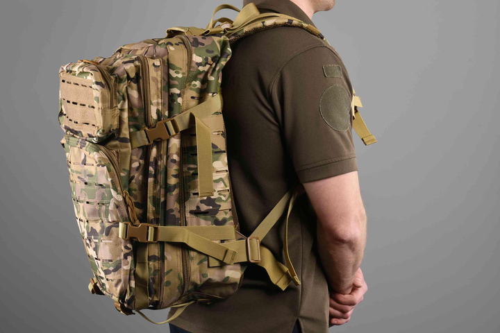 Тактичний великий рюкзак 45L, камуфляж кріплення MOLLE - зображення 2