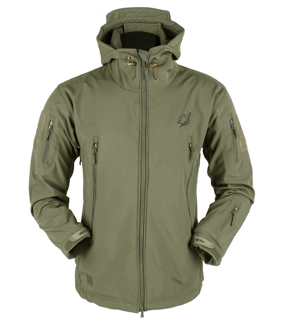 Тактическая куртка Eagle Soft Shell JA-01 с флисом Green Olive XXL - изображение 1