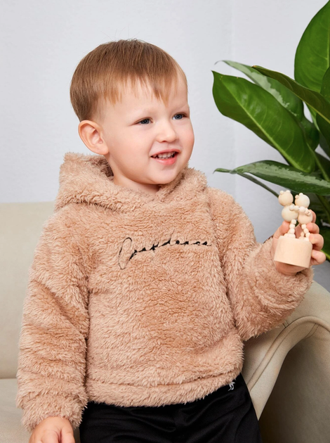 Худі дитяче тедді з капюшоном Shein Teddy 1345B зріст 68-74см Beige - Фото 3 Худі дитяче тедді з капюшоном Shein Teddy 1345B зріст 68-74см Beige - зображення 3