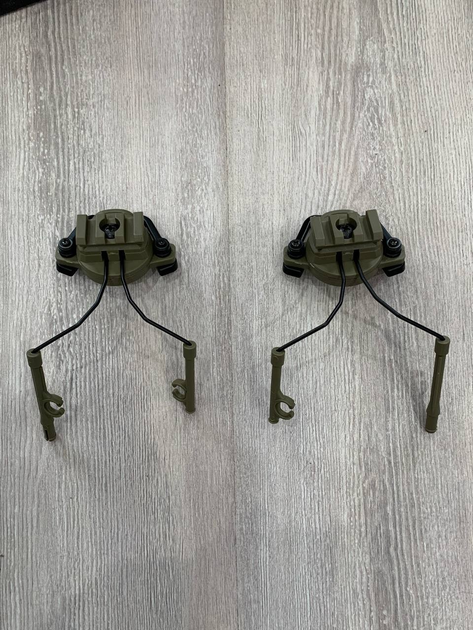 Крепление для наушников чебурашка на шлем с рейкой Койот - изображение 1