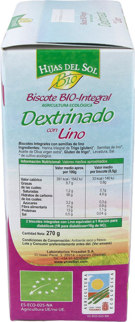 Suplement diety Ynsadiet Pan Dextrinado Lino 270 g (8412016356019) - obraz 2