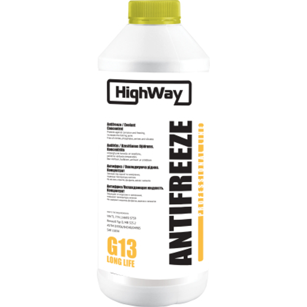 Антифриз HighWay G13 концентрат жовтий 1,5 л (10025) – фото, отзывы ...