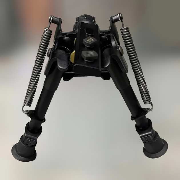 Сошки Harris Bipod S-BRM-MLOK, 152-229 мм, шарнирная база, подпружиненные ножки с резиновыми наконечниками (242667) - изображение 1