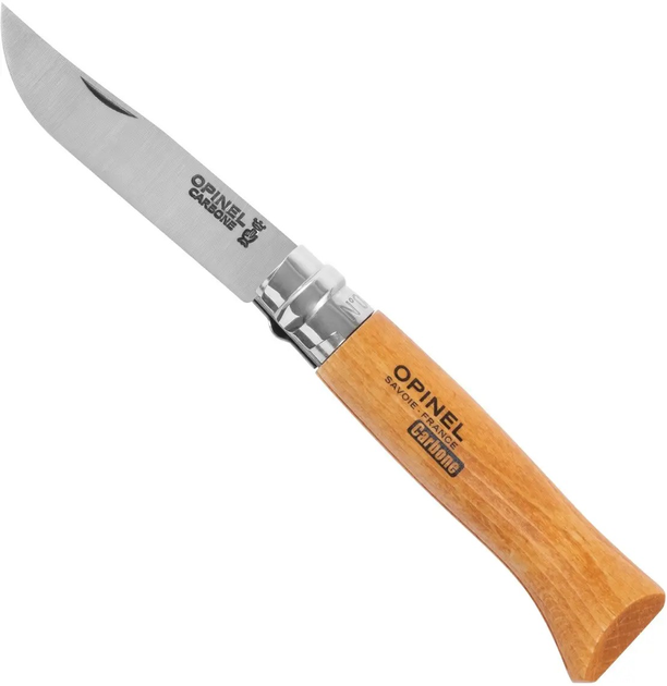 Туристичний ніж, вуглецева сталь Opinel Carbon Steel blister No.8 000402 - зображення 1