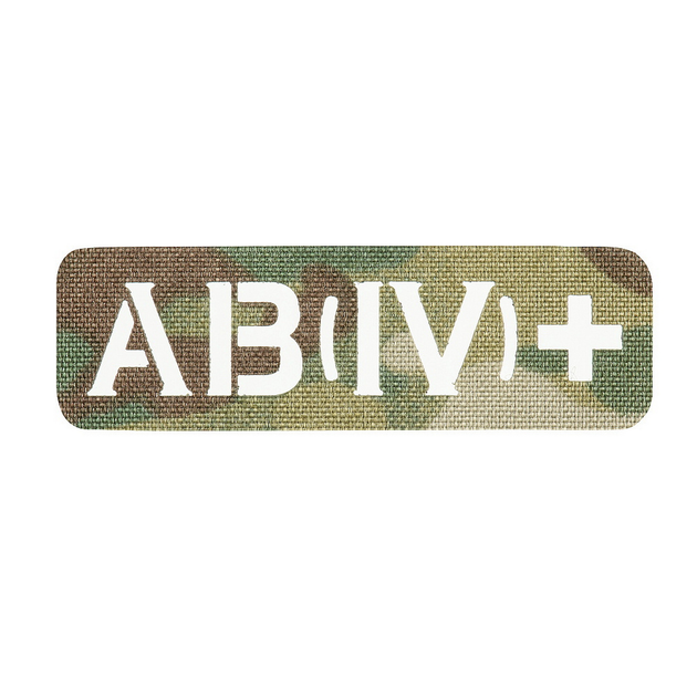 Нашивка M-Tac Группа Крови AB IV+ Сквозная Laser Cut 25x80 Multicam IV Cordura - изображение 1