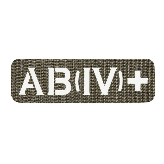 Нашивка M-Tac Группа Крови AB IV+ Сквозная Laser Cut 25x80 Olive IV Cordura - изображение 1