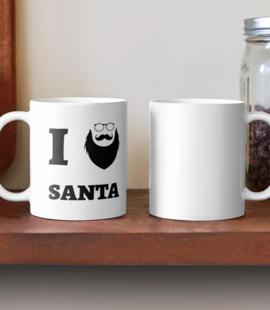 Чашка Керамическая Кружка с принтом I love Santa Люблю Санту Белая 330 мл - Фото 2 Чашка Керамическая Кружка с принтом I love Santa Люблю Санту Белая 330 мл - изображение 2