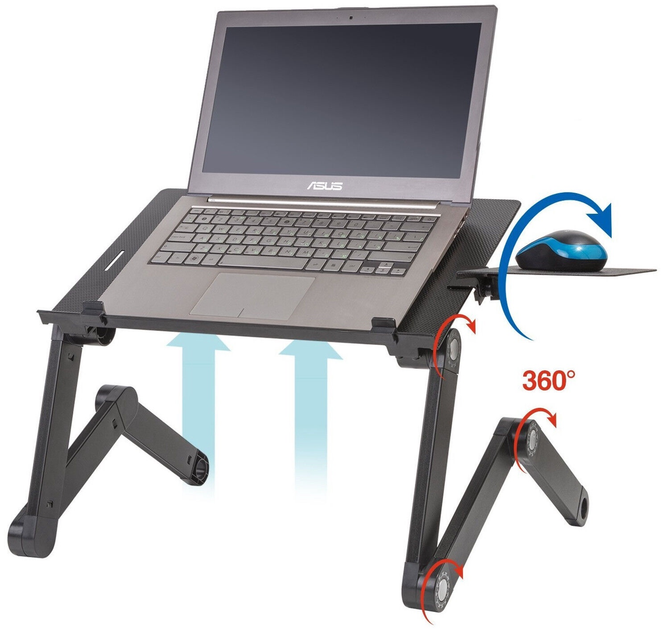 Портативний столик VHG S74 з охолодженням для ноутбука Laptop Table, Black - изображение 2