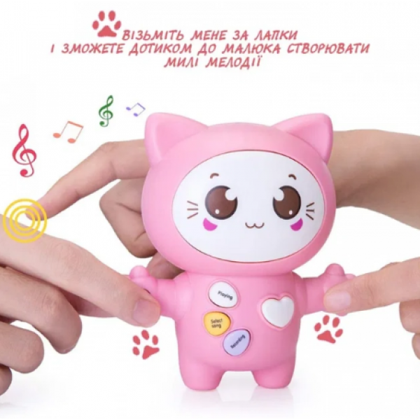 Интерактивная музыкальная игрушка Котенок Link link Cat KarakUli Baby (709E pink) Smart Baby 10164 - Фото 4 Интерактивная музыкальная игрушка Котенок Link link Cat KarakUli Baby (709E pink) Smart Baby 10164 - изображение 4