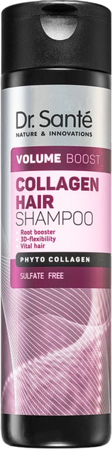 Szampon Dr.Sante Collagen Hair Volume Boost 250 ml (8588006040319) - obraz 1