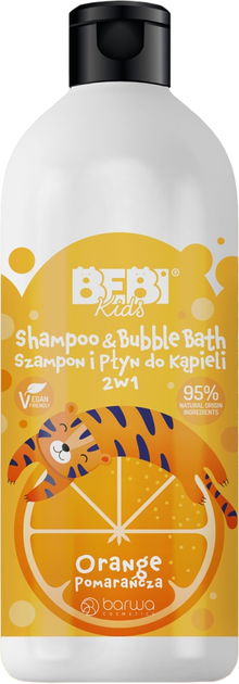 Szampon dla dzieci i pianka do kąpieli Barwa Cosmetics Bebi Kids Shampoo Orange 500 ml (5902305005078) - obraz 1