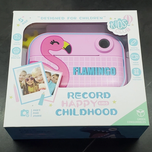 Детский фотоаппарат с селфи камерой мгновенной печати TOY G3 Pro Unicorn с Wifi Розовый фламинго - изображение 6