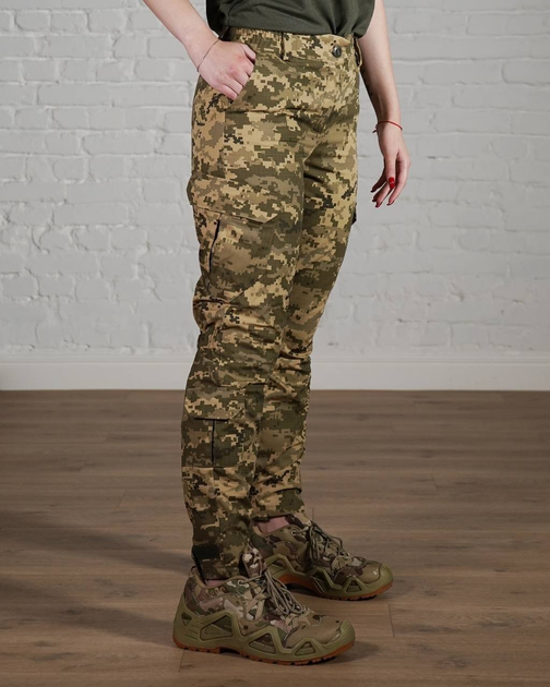 Жіночі військові штани тактичні ріп-стоп з флісовою підкладкою р. L Піксель - зображення 2