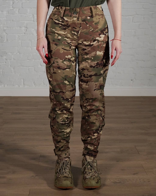 Жіночі військові штани тактичні SoftShell тришарові осінь/зима р. XL Мультикам - зображення 1