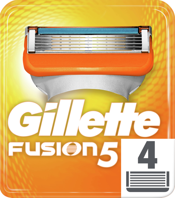 Wymienne wkłady (ostrza) do golenia dla mężczyzn Gillette Fusion 5 4 szt. (7702018874460) - obraz 1