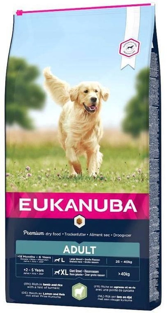 Сухий корм Eukanuba Adult Баранина з рисом для дорослих собак великих порід 14 кг (DLPEUKKAS0026) - зображення 1