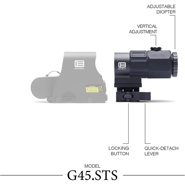 Магнифер увеличитель EOTech G45.STS 5х (совместим с NV) - изображение 2