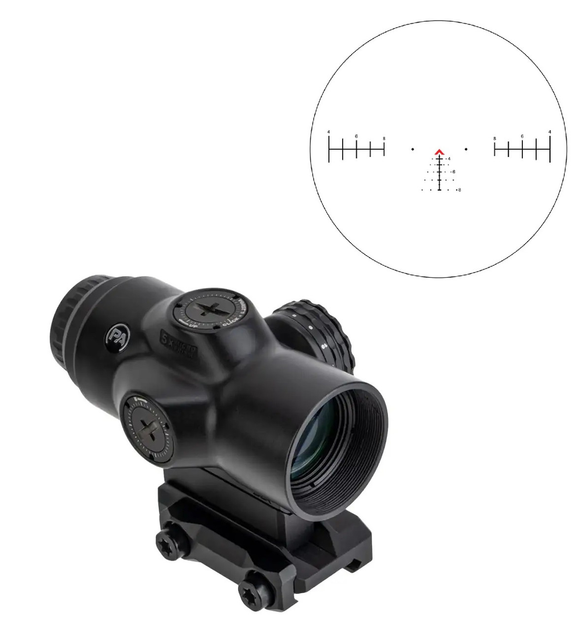 Призматический прицел Primary Arms SLx 5X Micro Prism сетка ACSS Aurora 5.56 / .308 Yard. Black - изображение 1