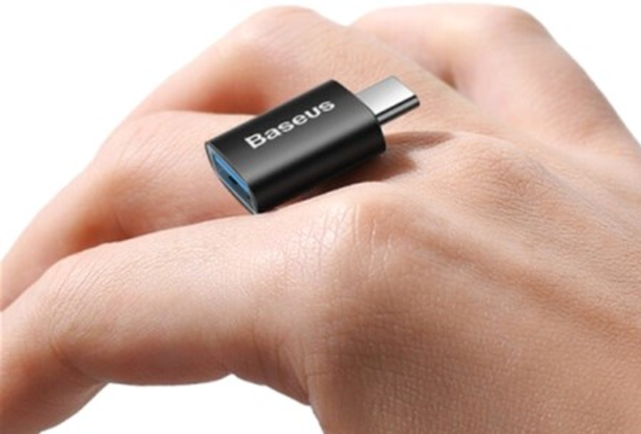Адаптер Baseus Ingenuity Series Mini OTG Adapter Type-C to USB-A 3.1 Black (ZJJQ000001) - зображення 5