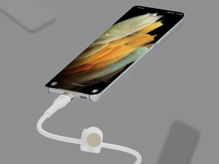 Кабель Belkin BRAIDED SILICONE USB-C - USB-C 1 м White (CAB011bt1MWH) - зображення 5