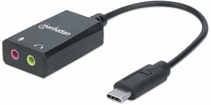 Przejściówka audio Manhattan USB Type-C to 3.5 mm 0.11 m (766623153317) - obraz 1