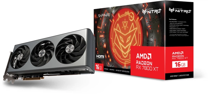 Видеокарта Sapphire PCI-Ex Radeon RX 7800 XT Nitro+ 16GB GDDR6