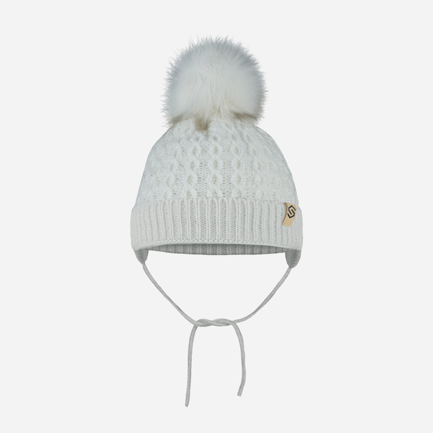 Шапка-вушанка із зав'язками зимова дитяча STING Hat 20K One Size Екрю (5905999070438) - зображення 1